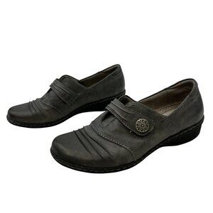 Naturalizer N5 Contour Leather Loafer Slip On Gray Size 9